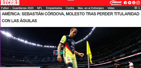 Sebastián Córdova en la previa a América - Chivas Sebastián Córdova en la previa a América - Chivas