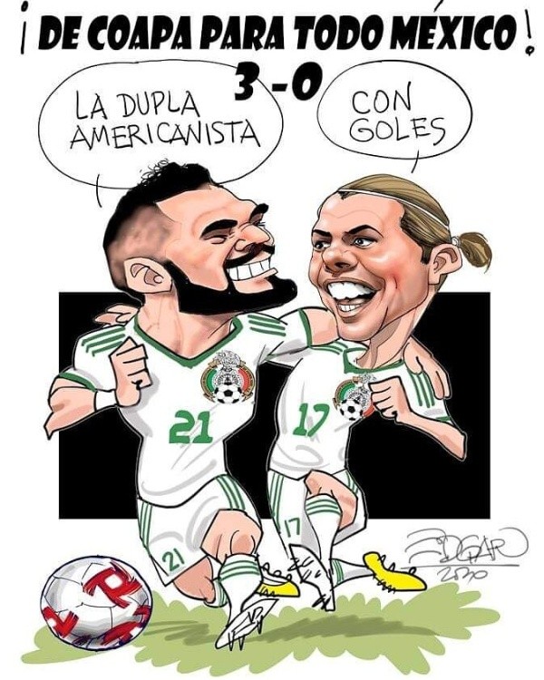 El Cartón de Édgar Martiarena para Club América sobre Henry Martín y Sebastián Córdova con la Selección de México El Cartón de Édgar Martiarena para Club América sobre Henry Martín y Sebastián Córdova con la Selección de México