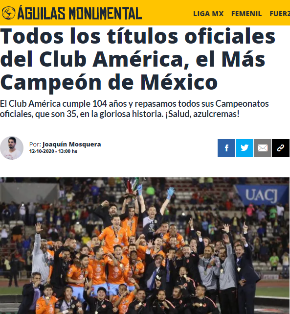 Historia del Club América: todos los títulos oficiales del más Campeón de  México